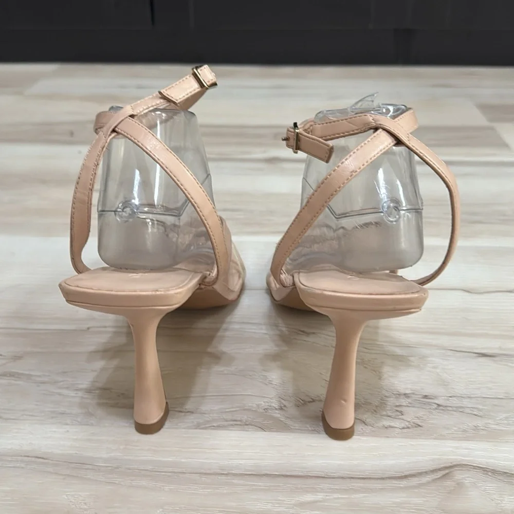 Open Edit Addison Ankle Strap Sandal Nude